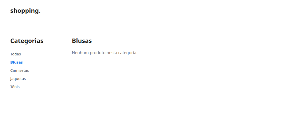 Categoria sem produtos